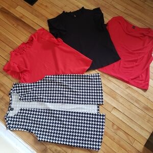SHEIN BLouse & Vest BUNDLE - 4pcs Tops XL ( US 12) , Vest L ( US 8/10)